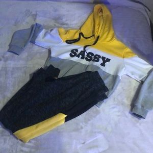 Sassy jogging suit set